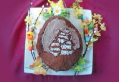 Wielkanocny czekoladowy torcik